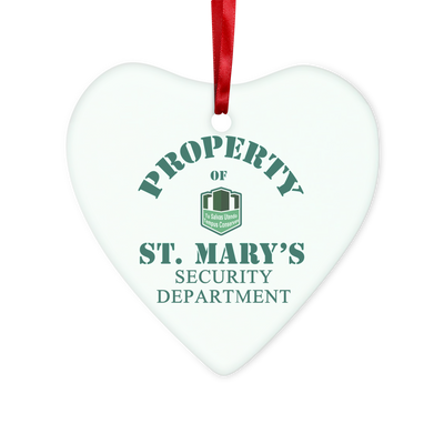 Property of St Mary's Security Department (UK) Glass Hanging Ornament