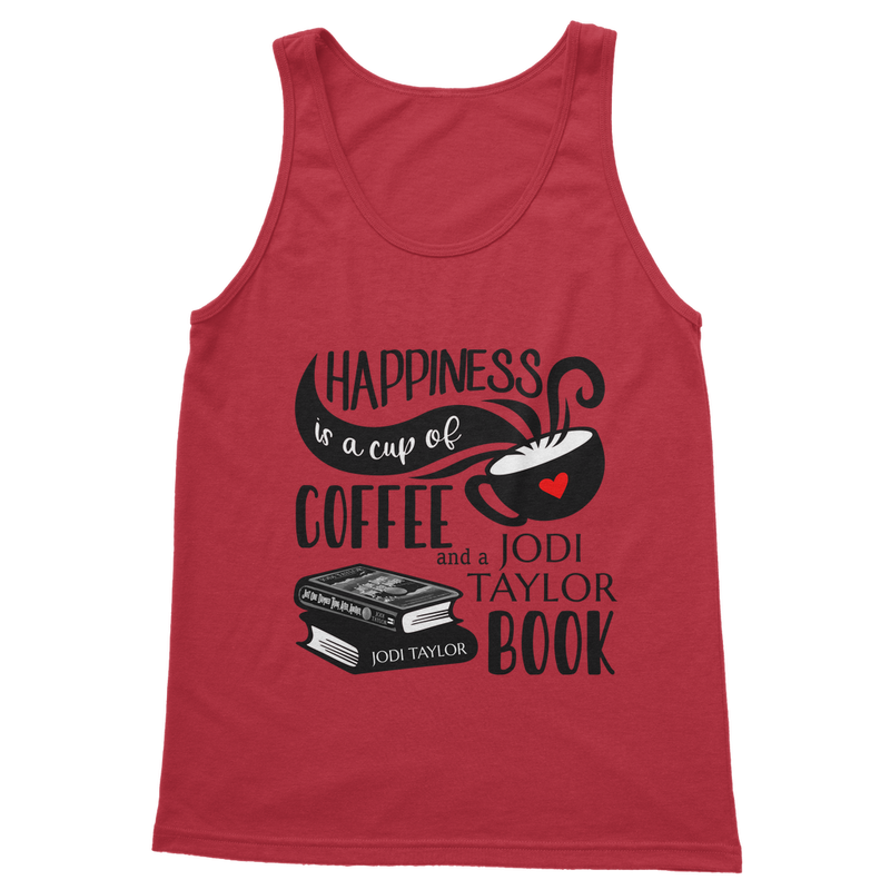 Happiness is a Cup of Coffee and a Jodi Taylor Book Classic Adult Vest Top