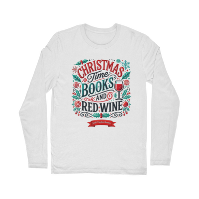 Christmas Time Books and Red Wine (UK) Classic Long Sleeve T-Shirt