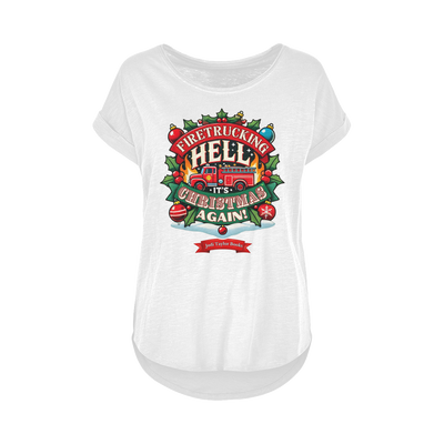 Firetrucking Hell - It's Christmas Again! (UK) Women's Long Slub T-Shirt XS-5XL