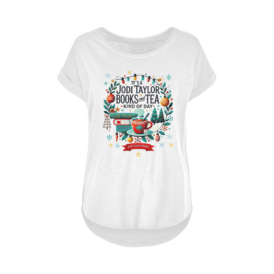 It's a Christmas Books and Tea Kind of Day (UK) Women's Long Slub T-Shirt XS-5XL