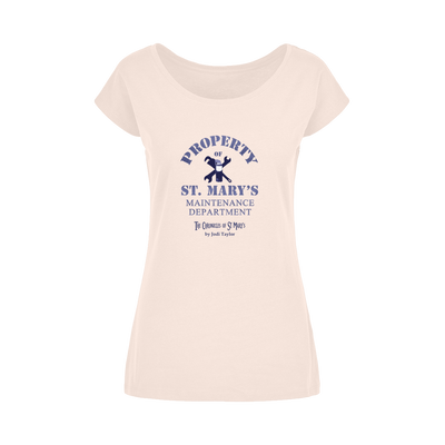 Property of St Mary's Maintenance Department (UK) Wide Neck Womens T-Shirt XS-5XL