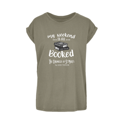 My Weekend Is All Booked Women's Extended Shoulder T-Shirt XS-5XL