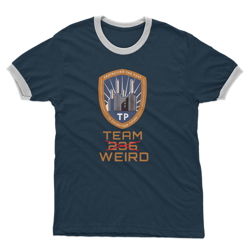 Time Police Team Weird (UK) Adult Ringer T-Shirt