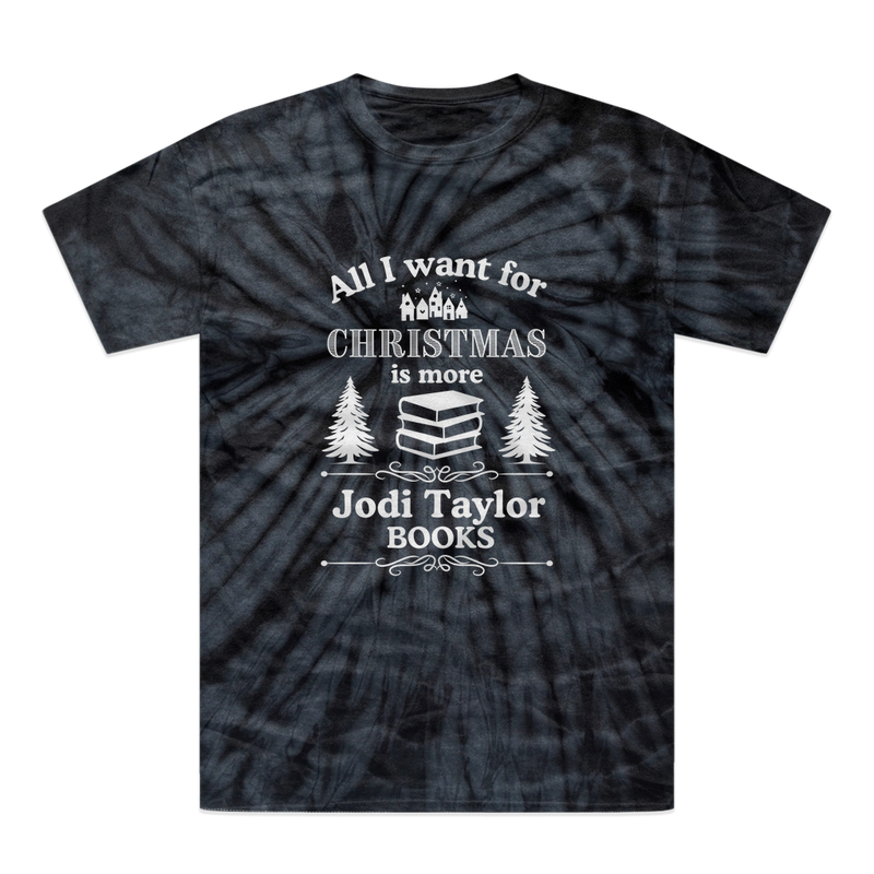 All I Want For Christmas is More Jodi Taylor Books (UK) Tonal Spider Tie-Dye T-Shirt