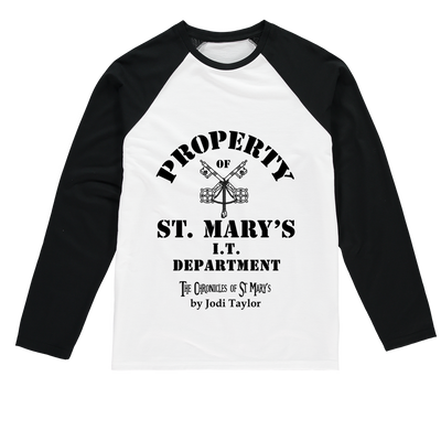 Property of St Mary's I.T. Department (UK) Baseball Long Sleeve T-Shirt