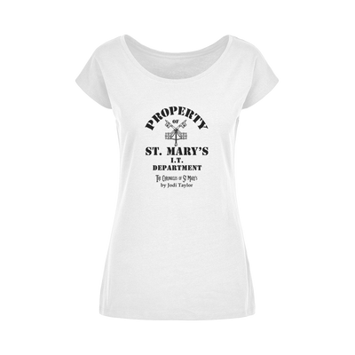 Property of St Mary's I.T. Department (UK) Wide Neck Womens T-Shirt XS-5XL