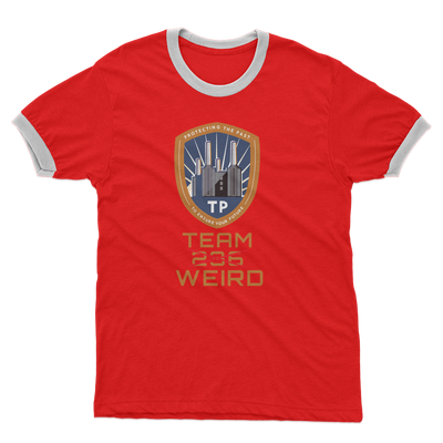 Time Police Team Weird (UK) Adult Ringer T-Shirt