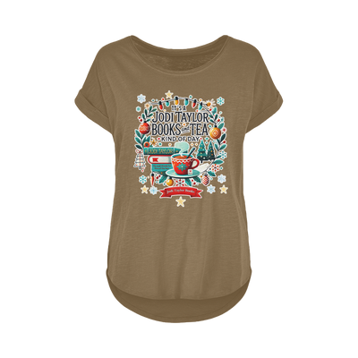 It's a Christmas Books and Tea Kind of Day (UK) Women's Long Slub T-Shirt XS-5XL