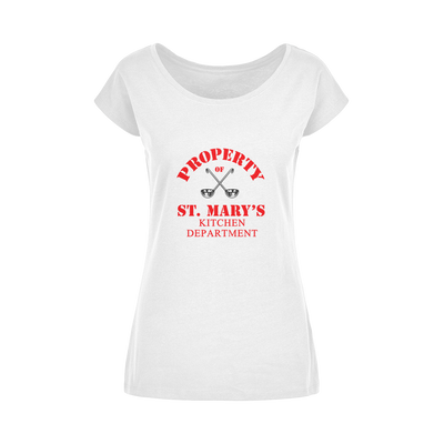 Property of St Mary's Kitchen Department (UK) Wide Neck Womens T-Shirt XS-5XL