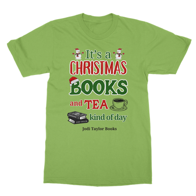 It's a Christmas Books and Tea Kind of Day (UK) Classic Adult T-Shirt up to 5XL