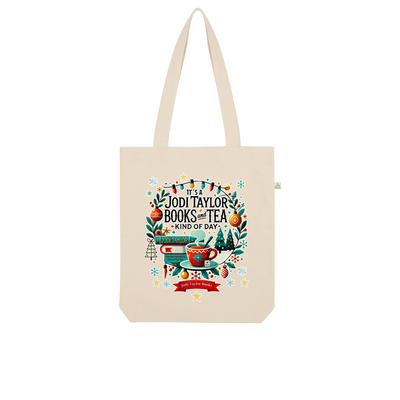 It's a Christmas Books and Tea Kind of Day (UK) Organic Tote Bag