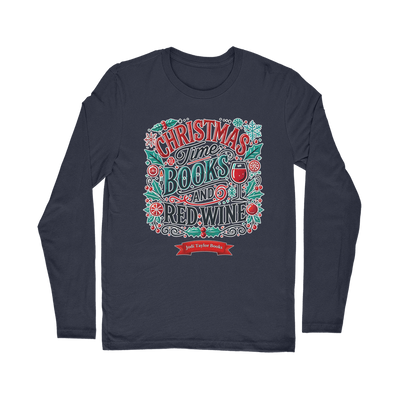 Christmas Time Books and Red Wine (UK) Classic Long Sleeve T-Shirt