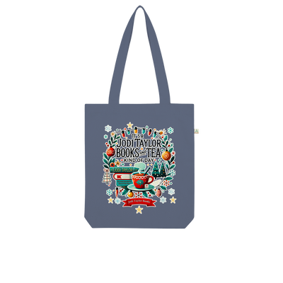 It's a Christmas Books and Tea Kind of Day (UK) Organic Tote Bag