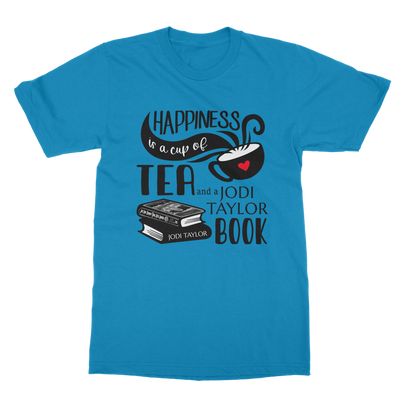 Happiness is a Cup of Tea and a Jodi Taylor Book Classic Adult T-Shirt up to 5XL