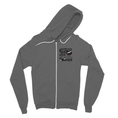 Happiness is a Cup of Coffee and a Jodi Taylor Book Classic Adult Zip Hoodie