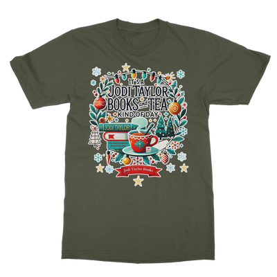 It's a Christmas Books and Tea Kind of Day (UK) Classic Adult T-Shirt up to 5XL