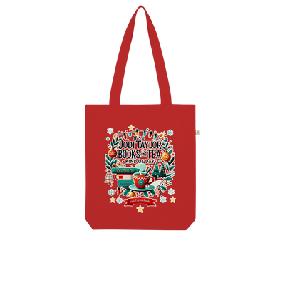 It's a Christmas Books and Tea Kind of Day (UK) Organic Tote Bag