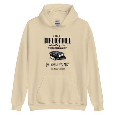 I'm a Bibliophile - What's Your Superpower Unisex Hoodie up to 5XL (UK, Europe, USA, Canada, Australia)
